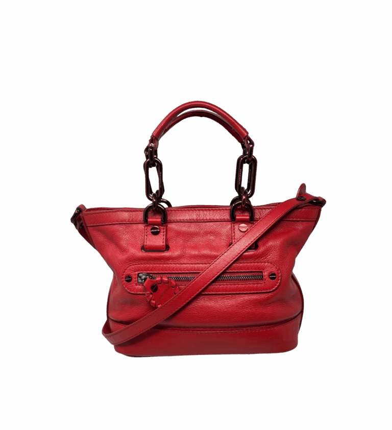 Borbonese in pelle rossa second hand (1)